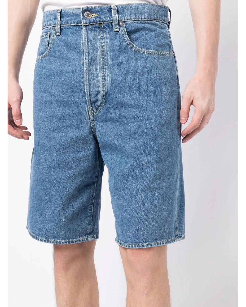 KENZO Blue Straight-Leg Denim Shorts for men