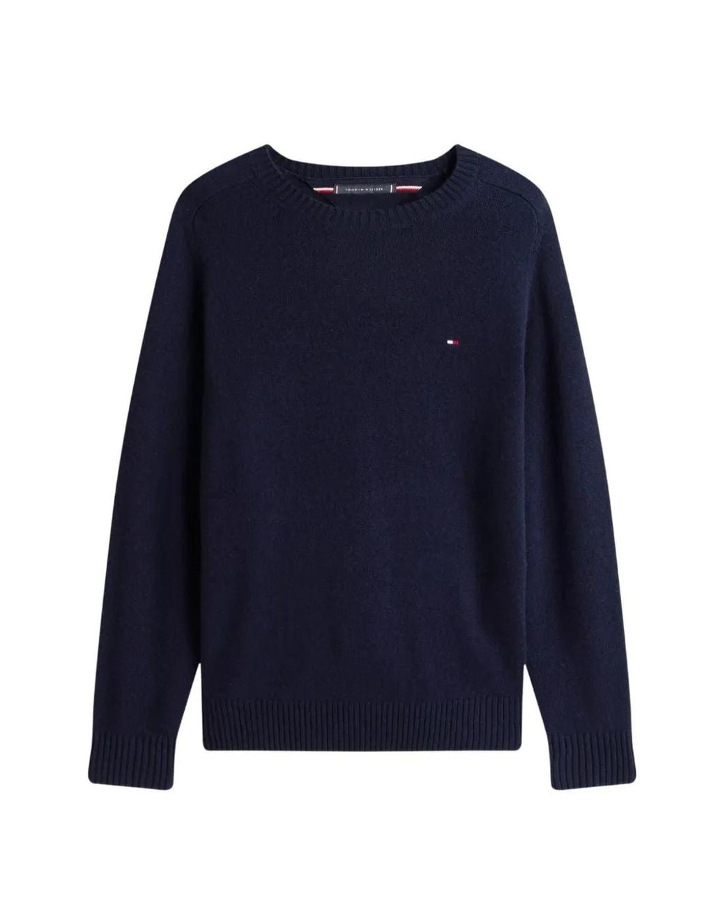 Tommy Hilfiger Blue Lambswool Crew-Neck Sweater for men
