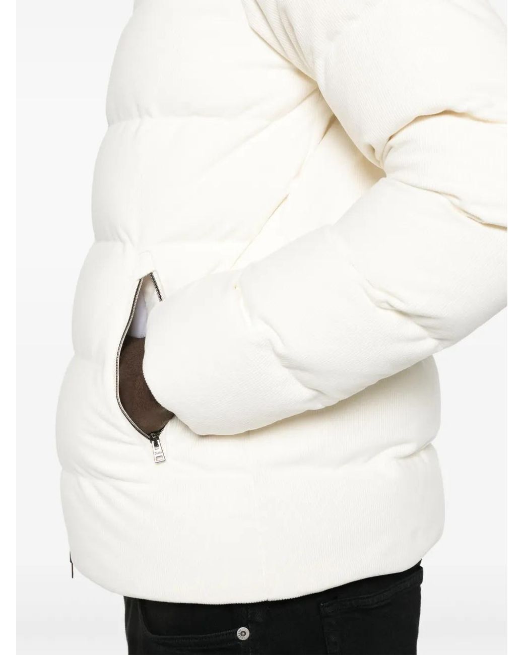 Herno White Pinwale-Corduroy Jacket for men