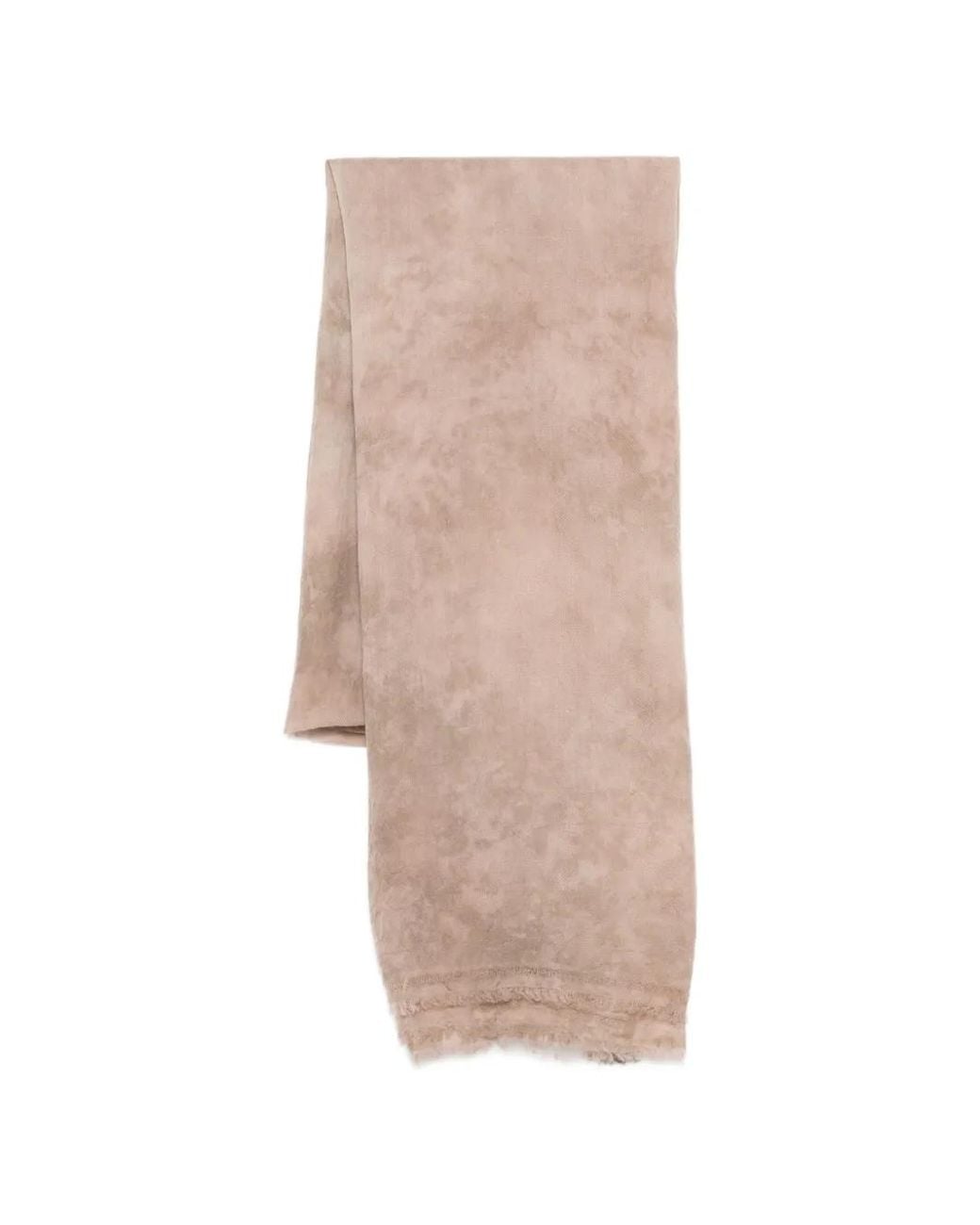 Avant Toi Natural Frayed-Edges Scarf for men