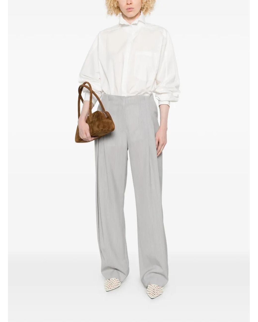 IRO White Nylia Patch-Pocket Shirt
