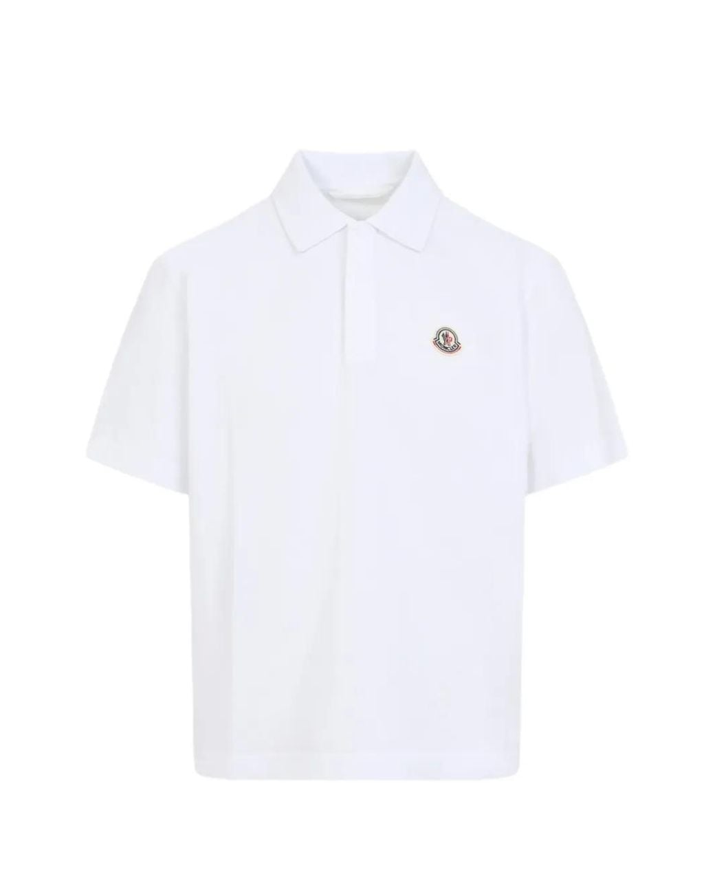 Polo À Patch Poitrine Moncler pour homme en coloris White