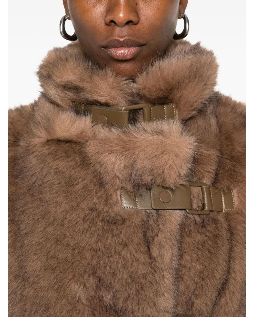 Molliolli Brown Buckle-Fastening Coat