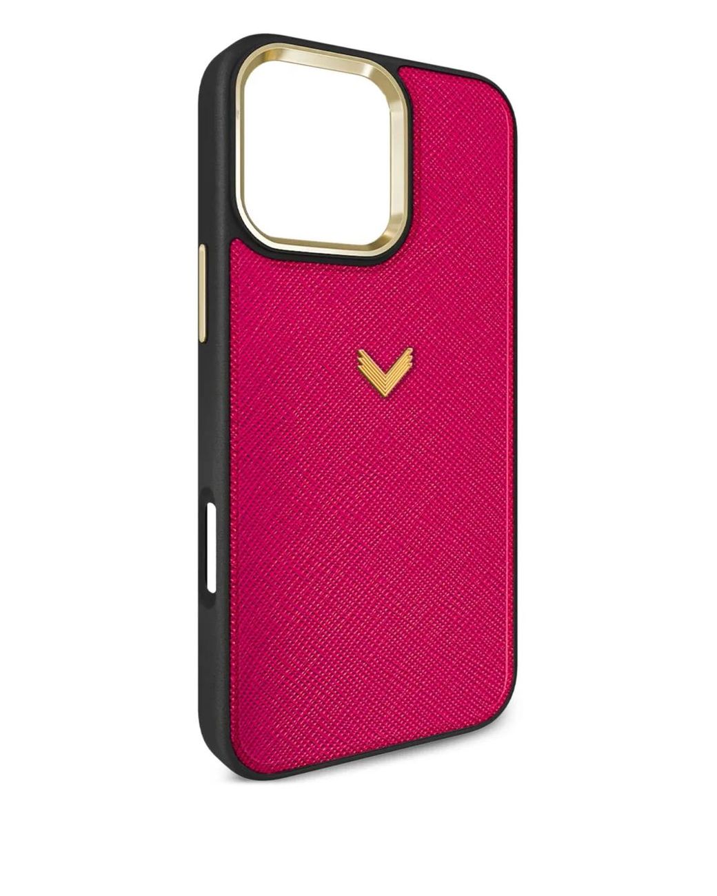 Velante Pink Saffiano Leather Iphone 16 Pro Max Phone Case