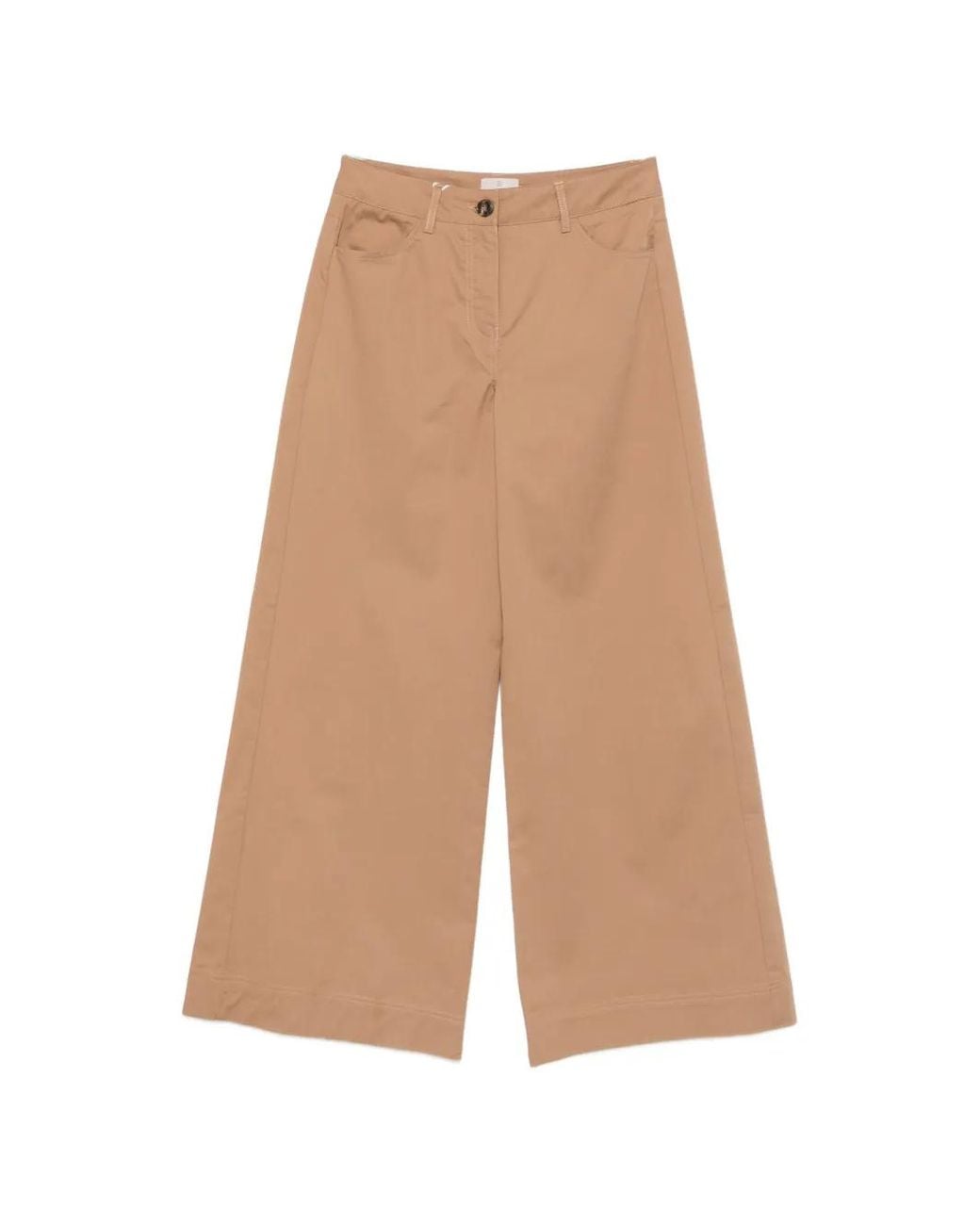 Marella Natural Belt-Loops Trousers