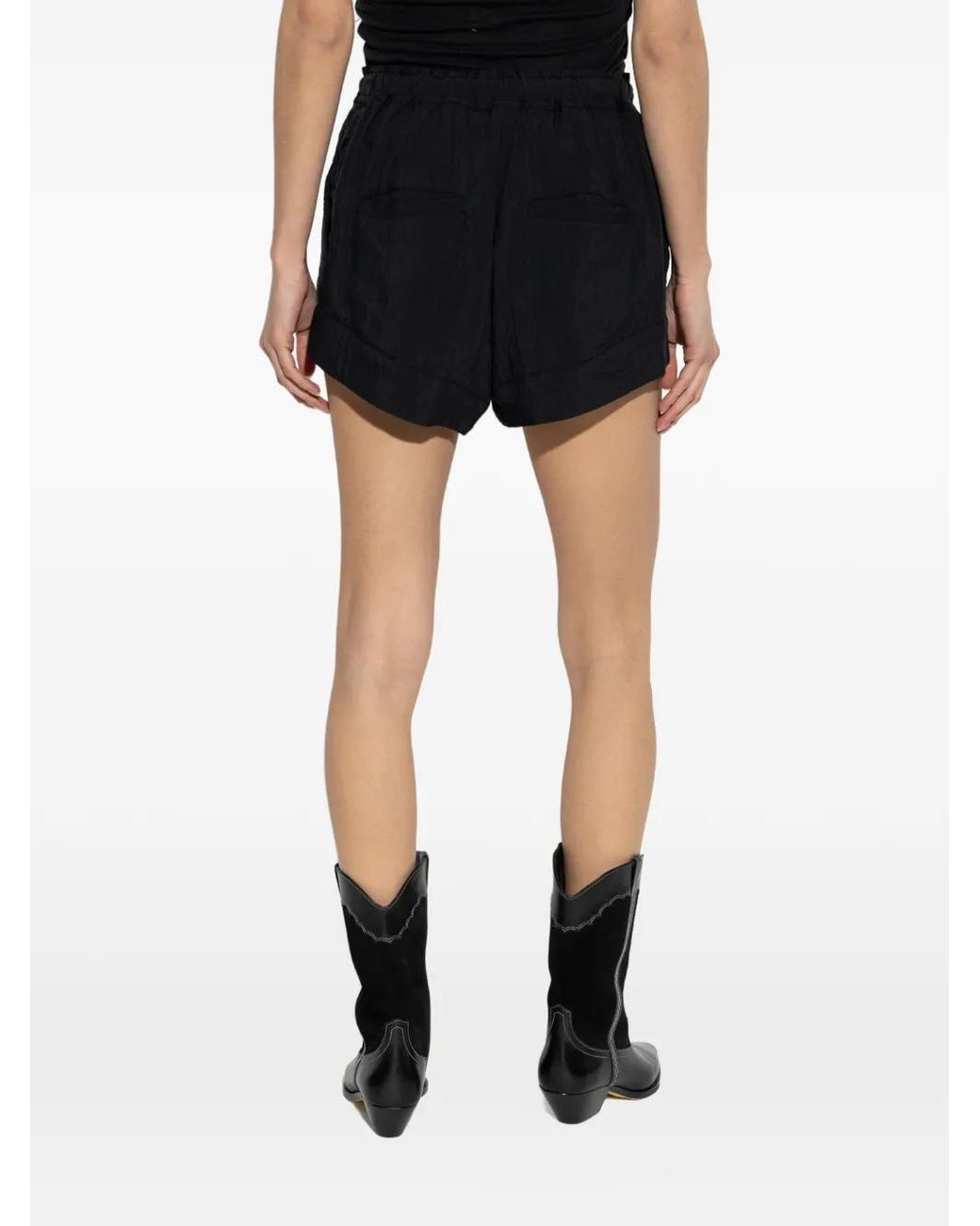 Isabel Marant Black Tie-Waist Shorts