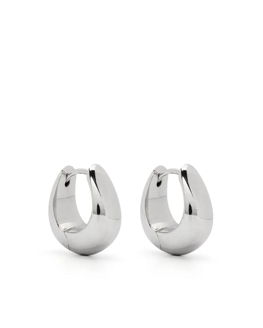 Tom Wood White Ice Hoops Small