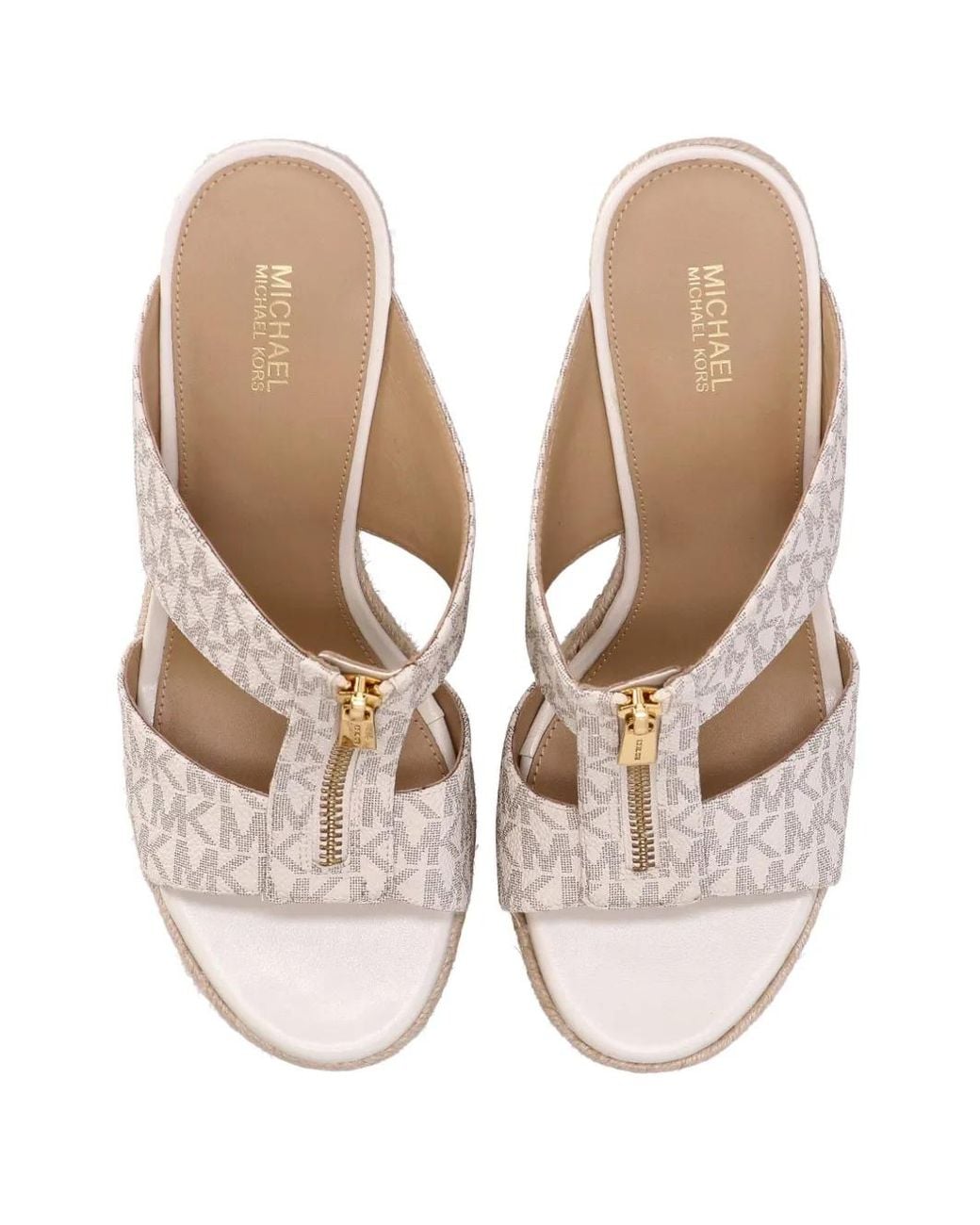 MICHAEL Michael Kors Pink Bradley Leather Wedge Espadrilles