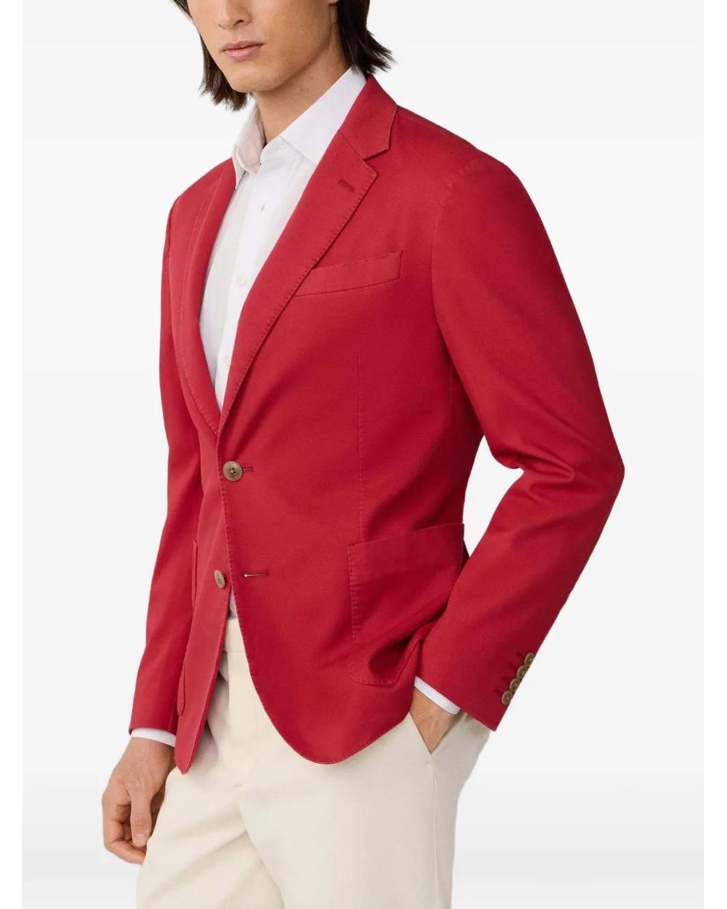 Hackett Red Single-Breasted Blazer for men