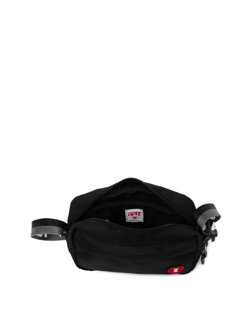 AAPE BY A BATHING AP Black Logo-Patch Mini Bag