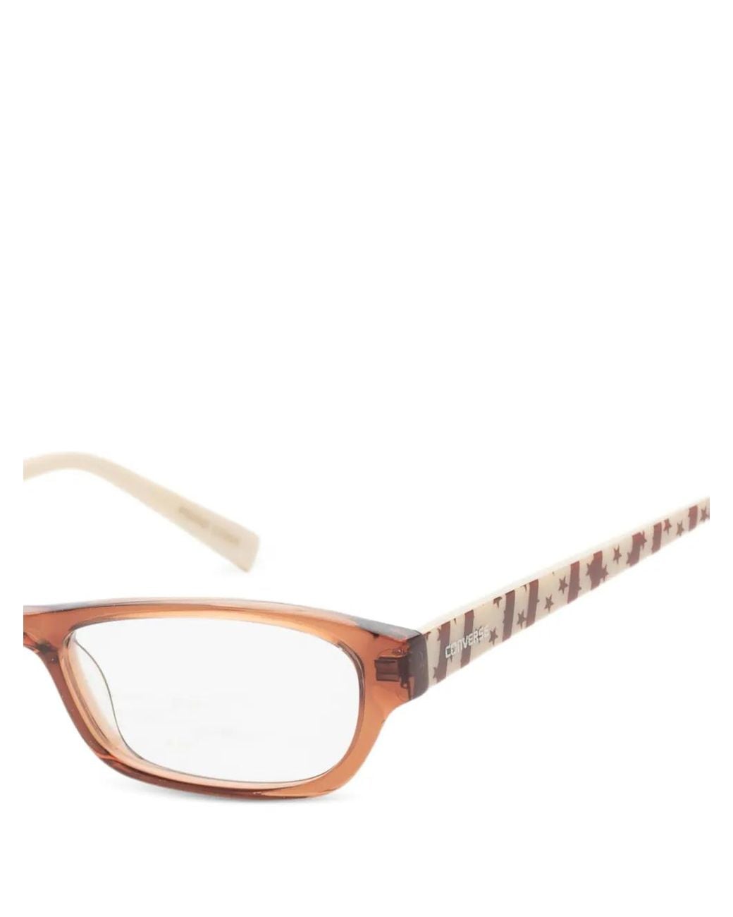 Converse Brown Rectangle-Frame Glasses