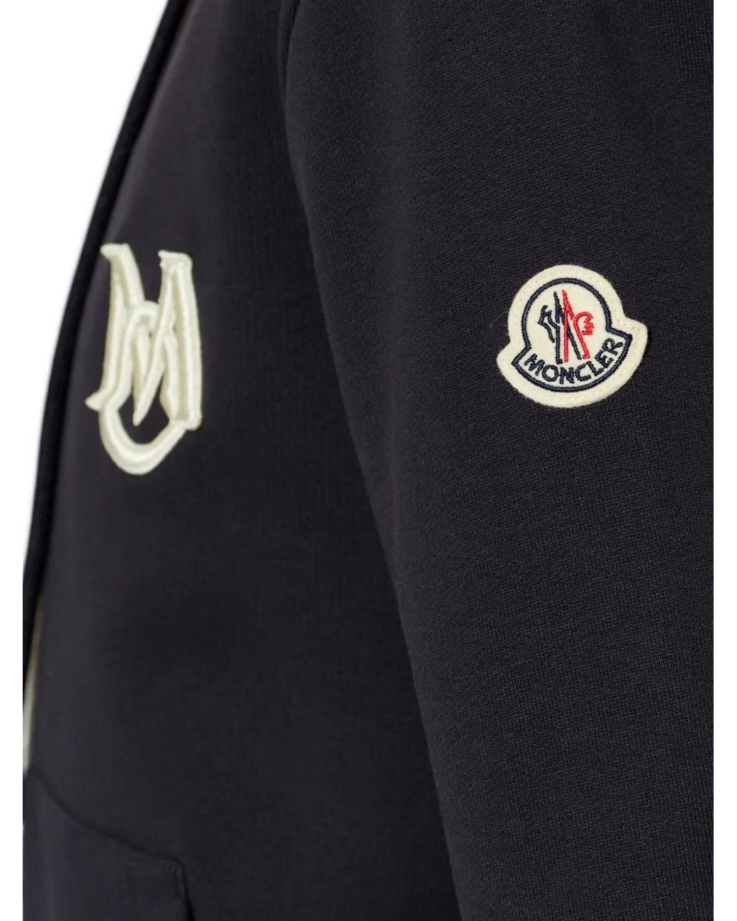 Moncler Black Sweatshirt With Logo for men