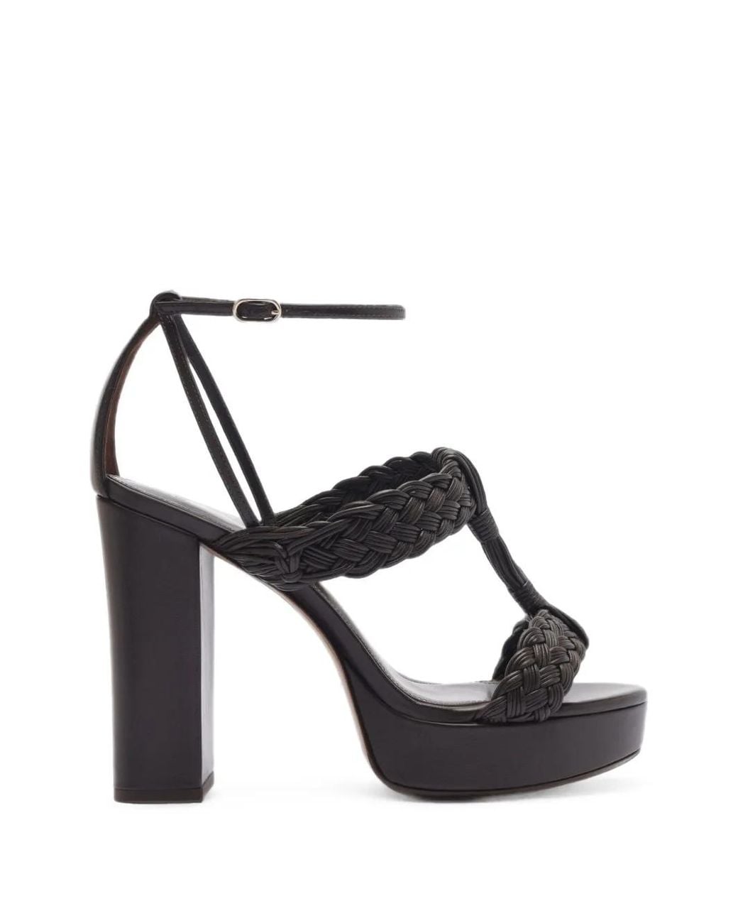 Alexandre Birman White Thalia 110 Braided Platform Sandals