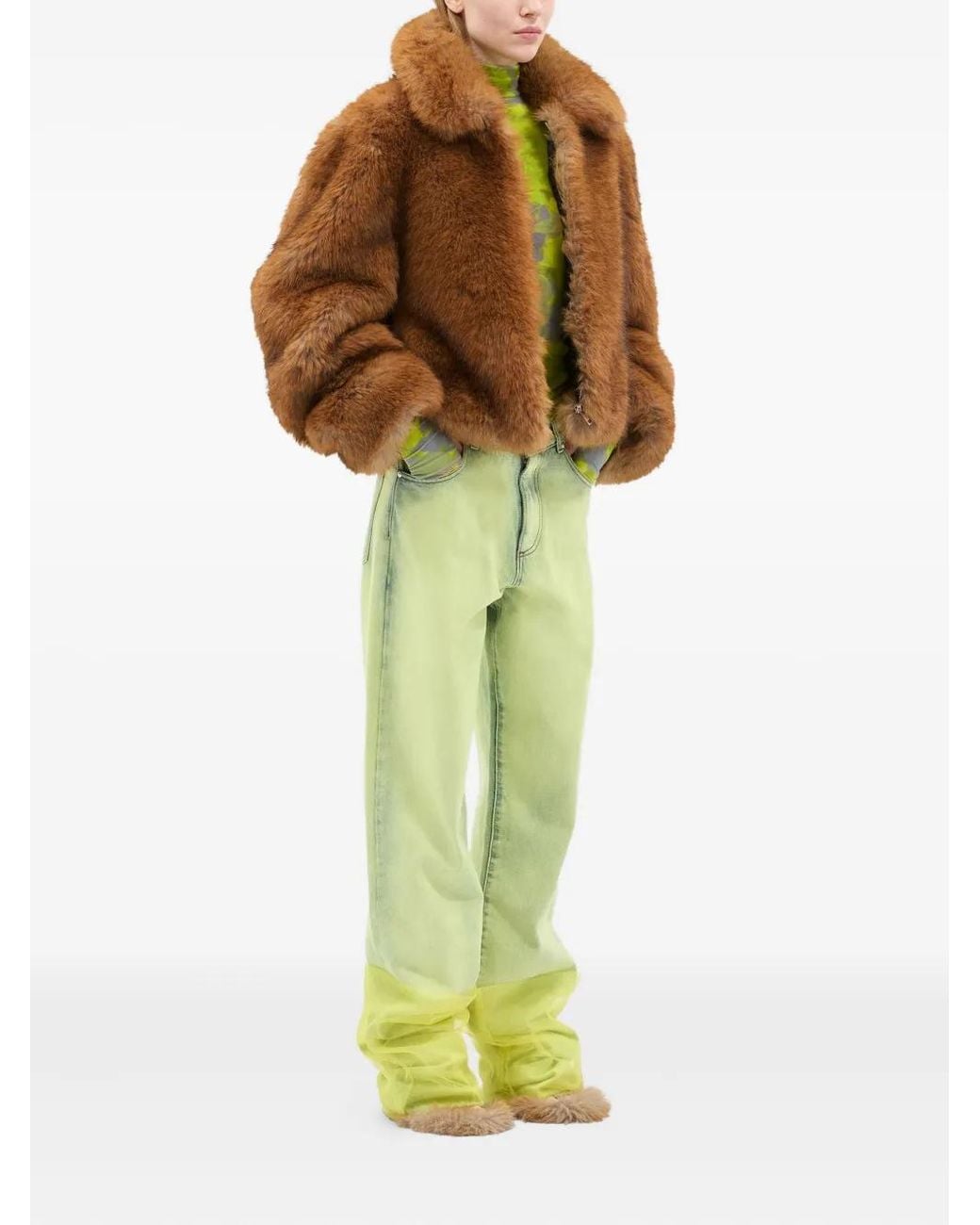 MSGM Brown Zip-Fastening Jacket