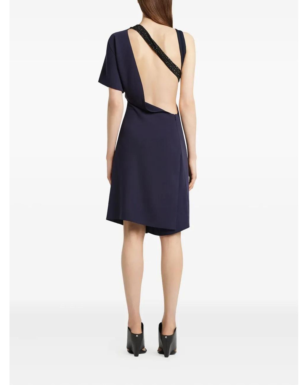 Courreges Asymmetrical Twist Dress in Blue | Lyst UK