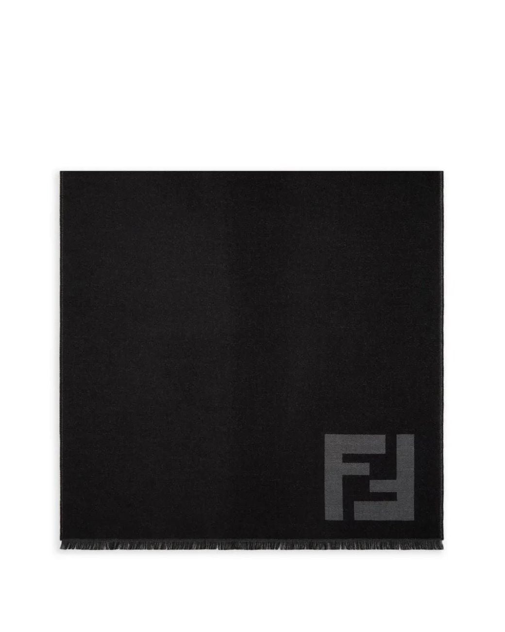 Fendi Black Ff Logo Scarf