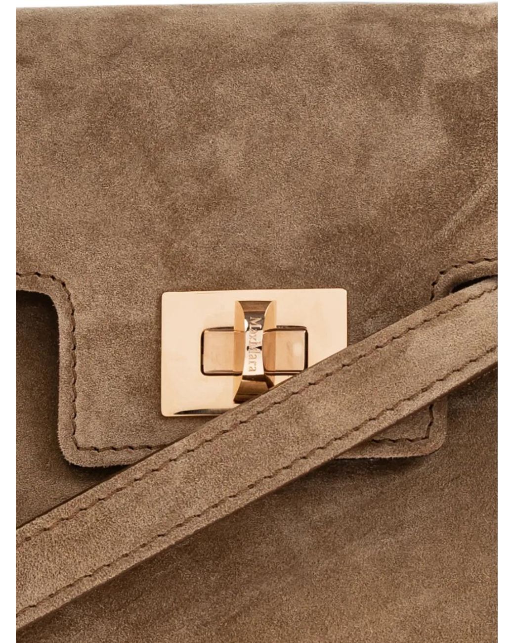 Max Mara Brown Extra-Small Suede Handbag