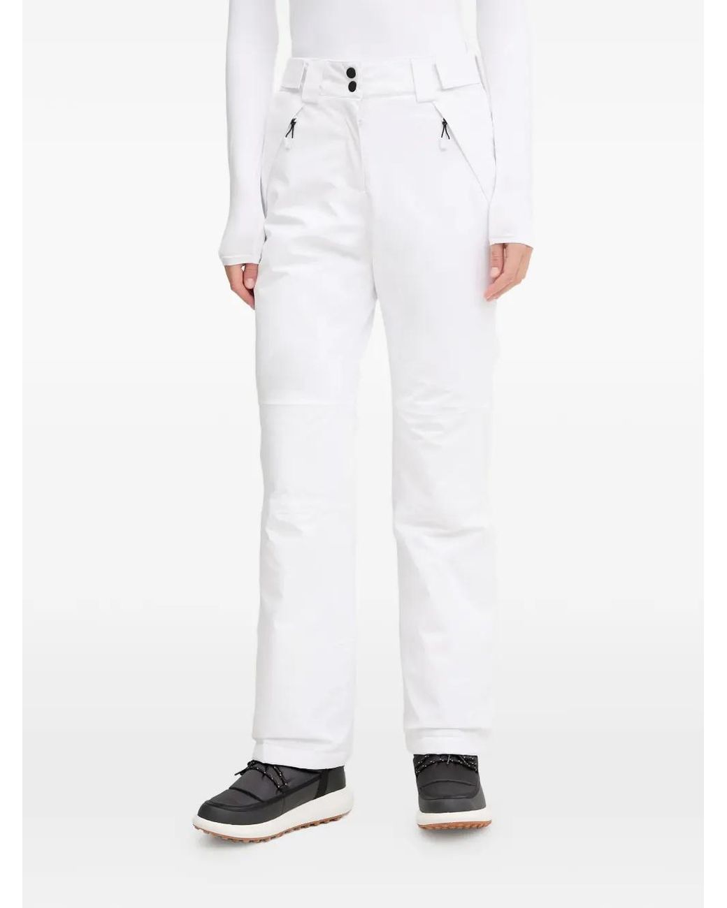 EA7 White Logo-Detail Ski Pants