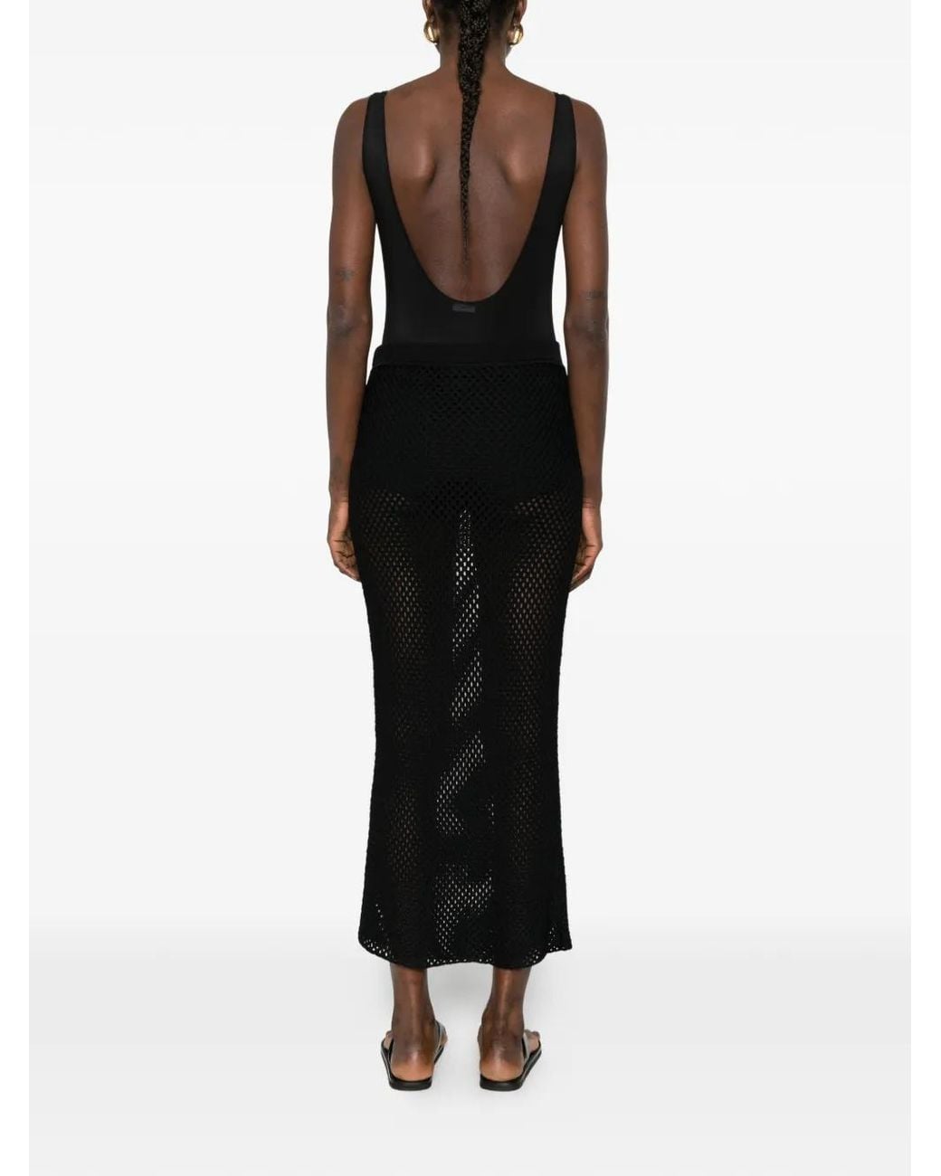 Wardrobe NYC Black Sheer Tank Bodysuit