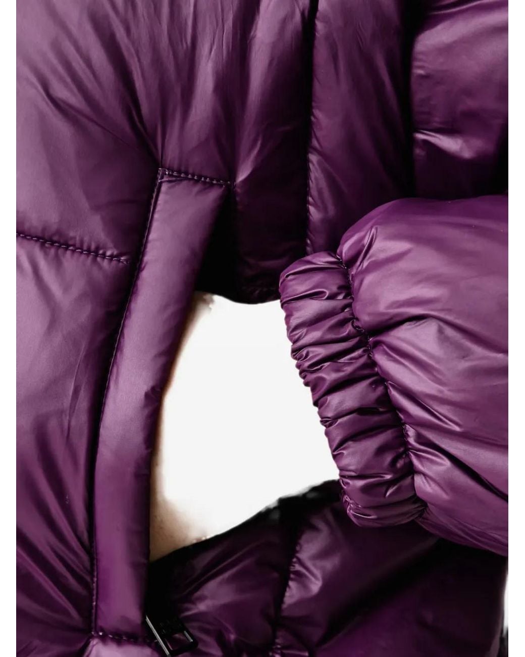 Silvian Heach Purple High-Neck Quilted Jacket