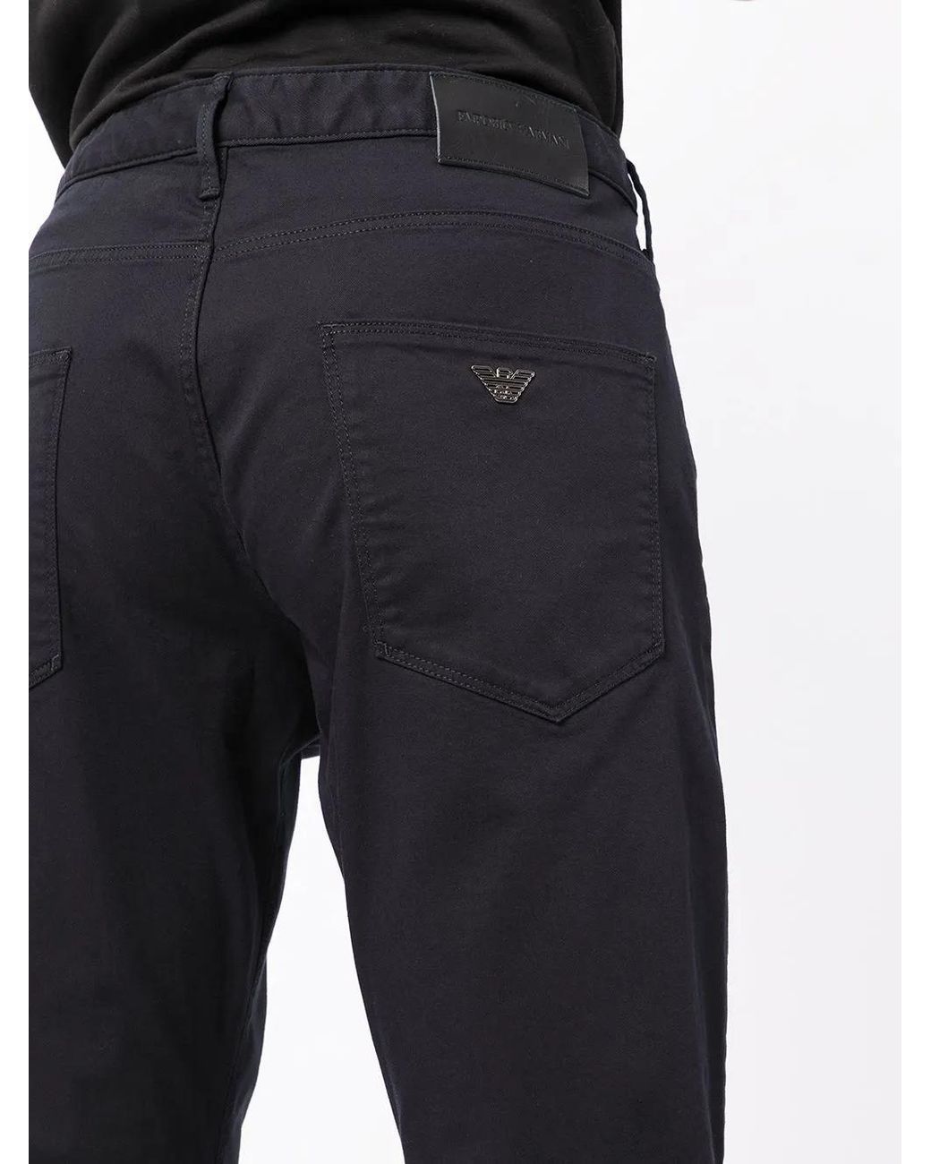 Emporio Armani Blue Mid-rise Straight-leg Jeans for men