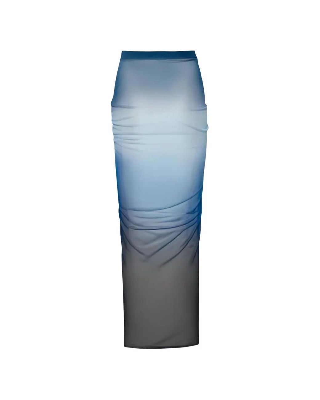 Baobab Blue Nia Mesh Draped Maxi Skirt