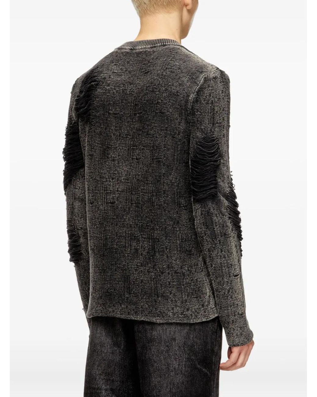 DIESEL Black Round-Neck Knitwear for men