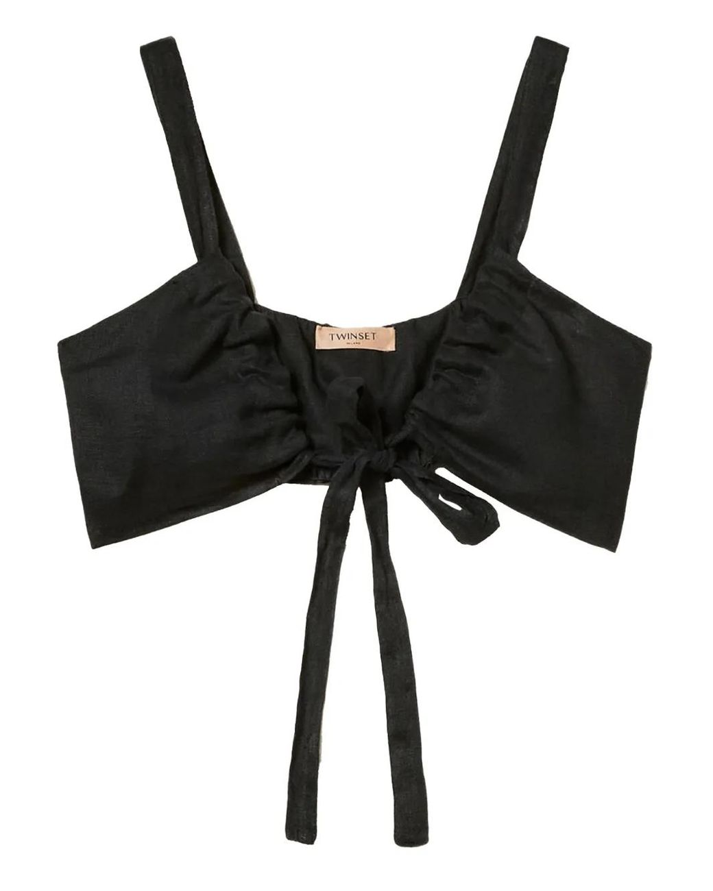 Twinset Black Linen Top
