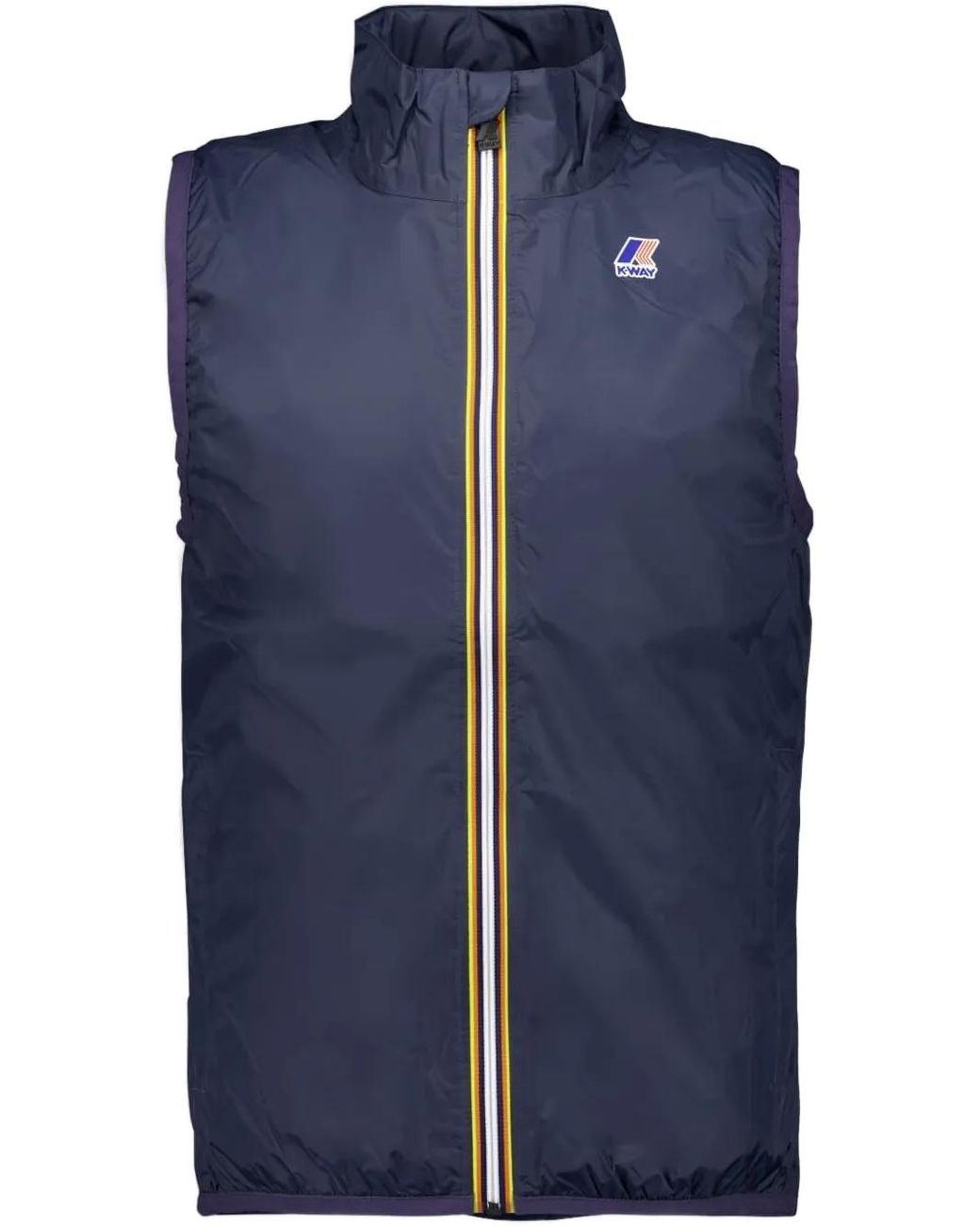 K-Way Blue Logo-Print Gilet for men