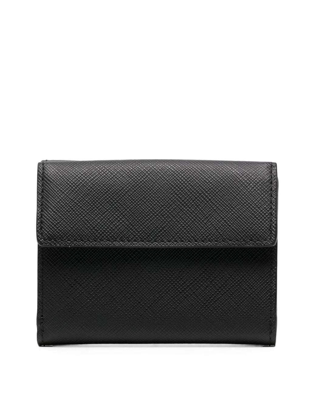 Agnes B. Black Leather Wallet for men