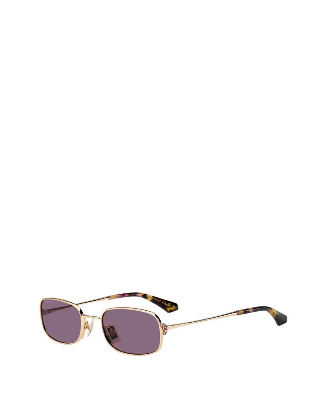 Etro Purple Rectangle-Frame Sunglasses