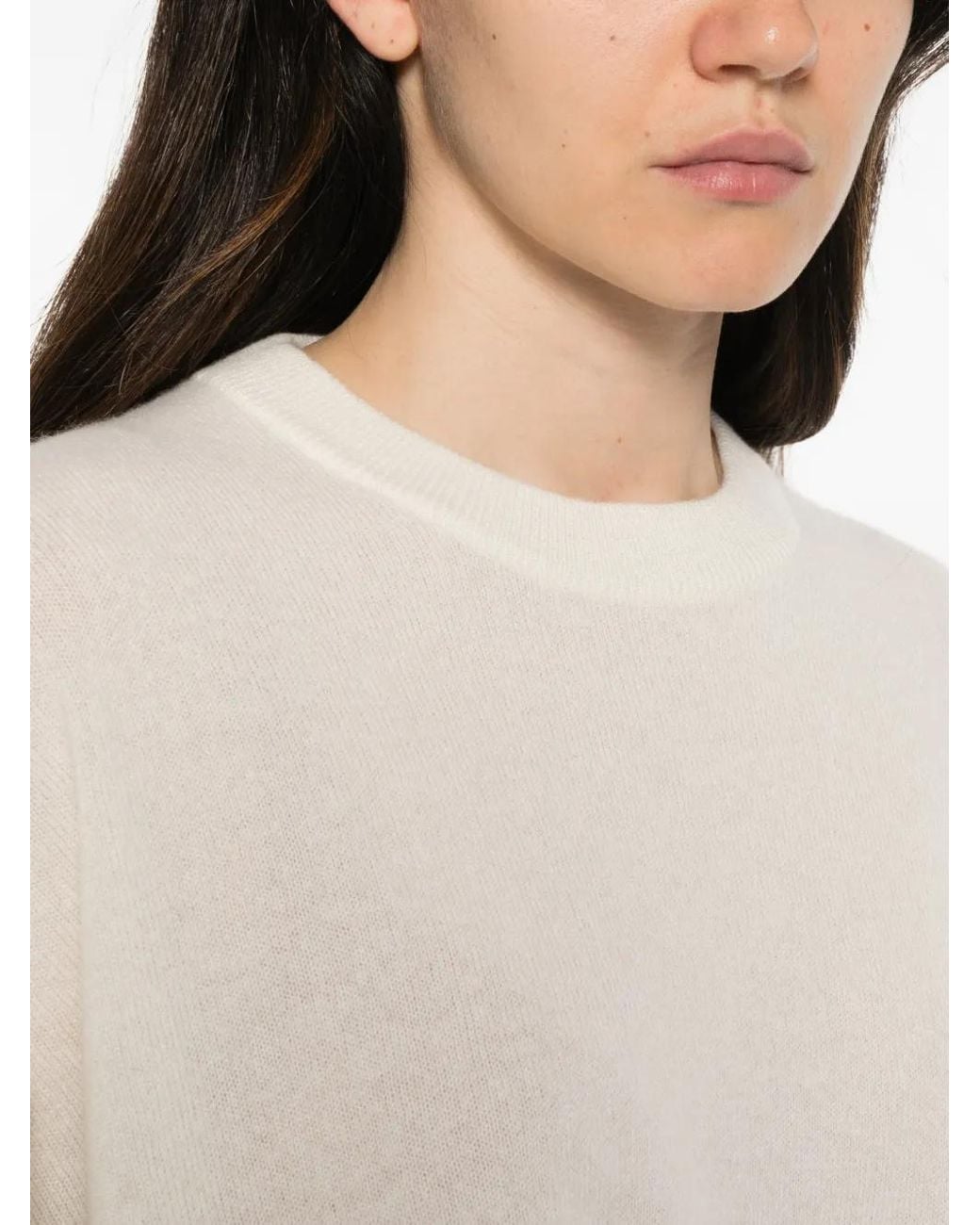 Marella White Mllordine Crew Neck Sweater