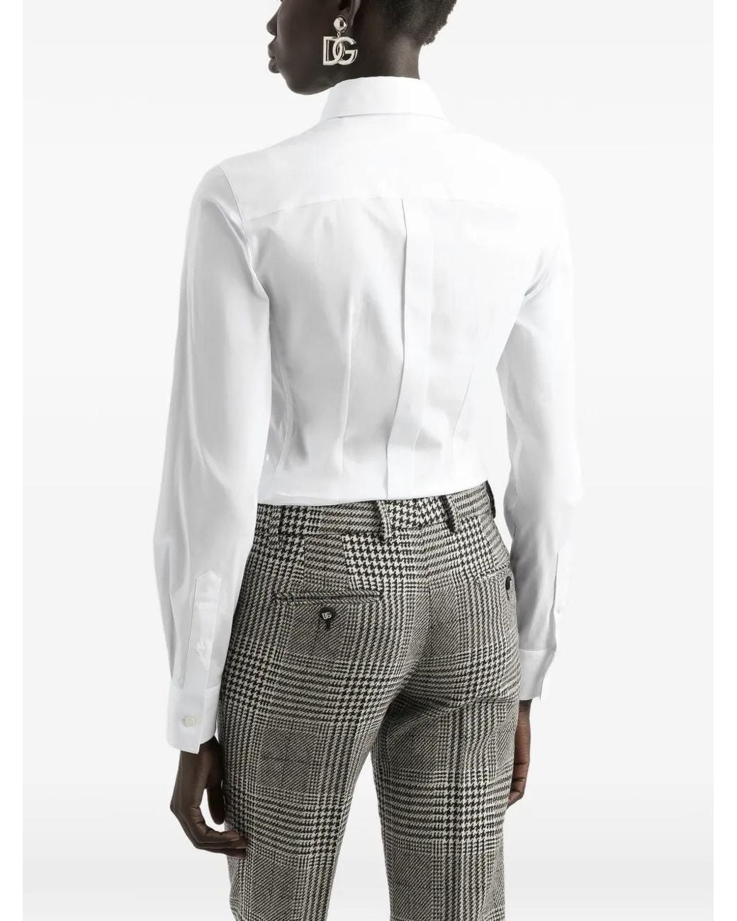 Dolce & Gabbana Button-Up Blouse in het White