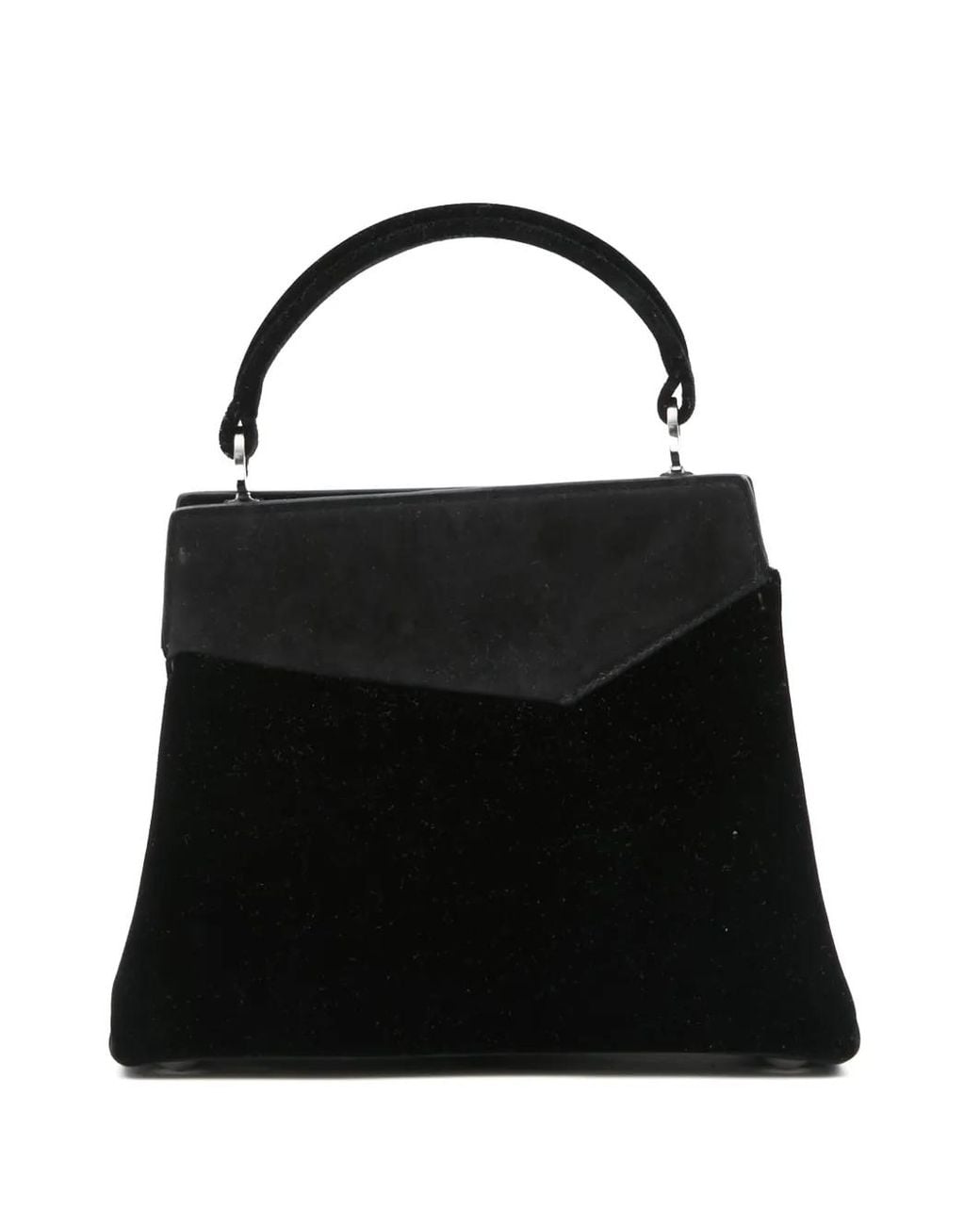 Maison Margiela Black Small Snatched Suede Tote Bag