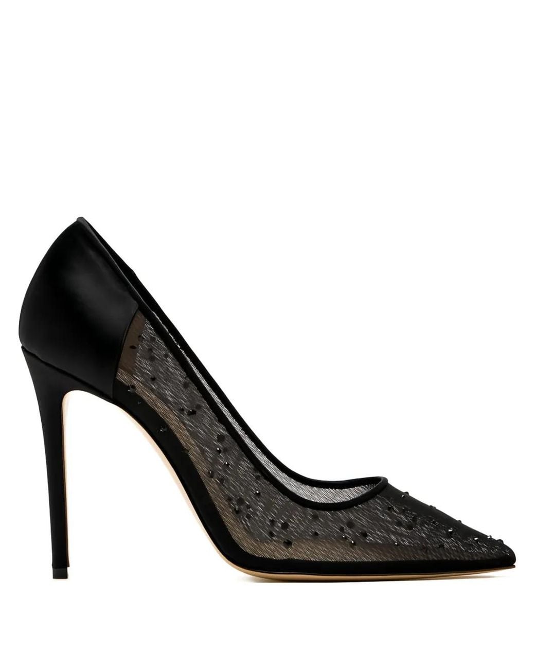Andrea Wazen Black 105Mm Lore Glitz Embellished Pumps