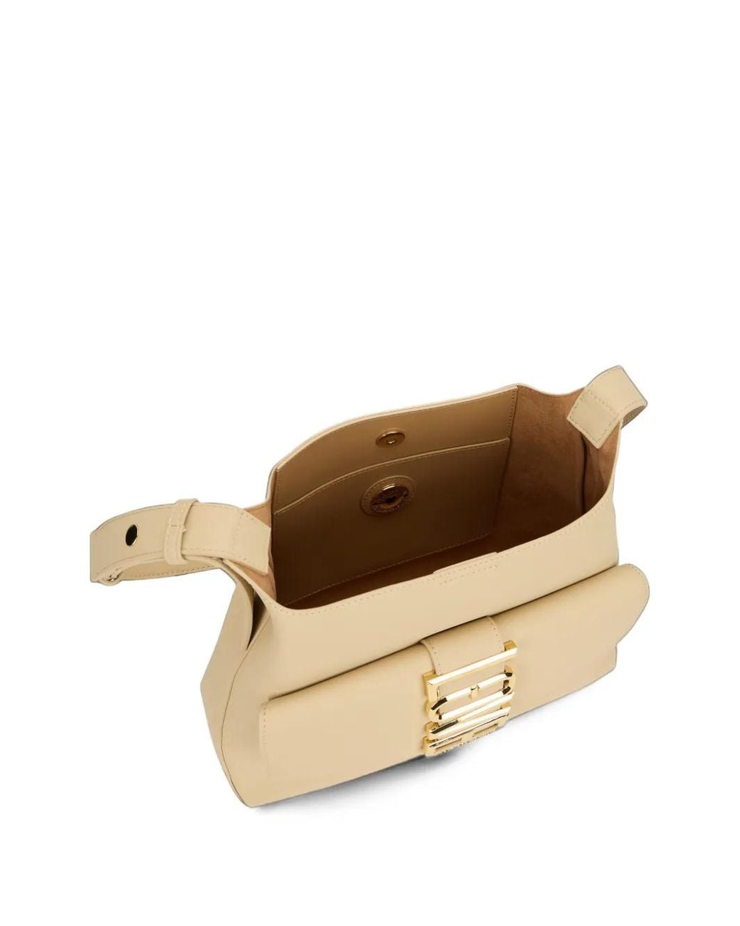 Love Moschino Natural Logo-Plaque Shoulder Bag