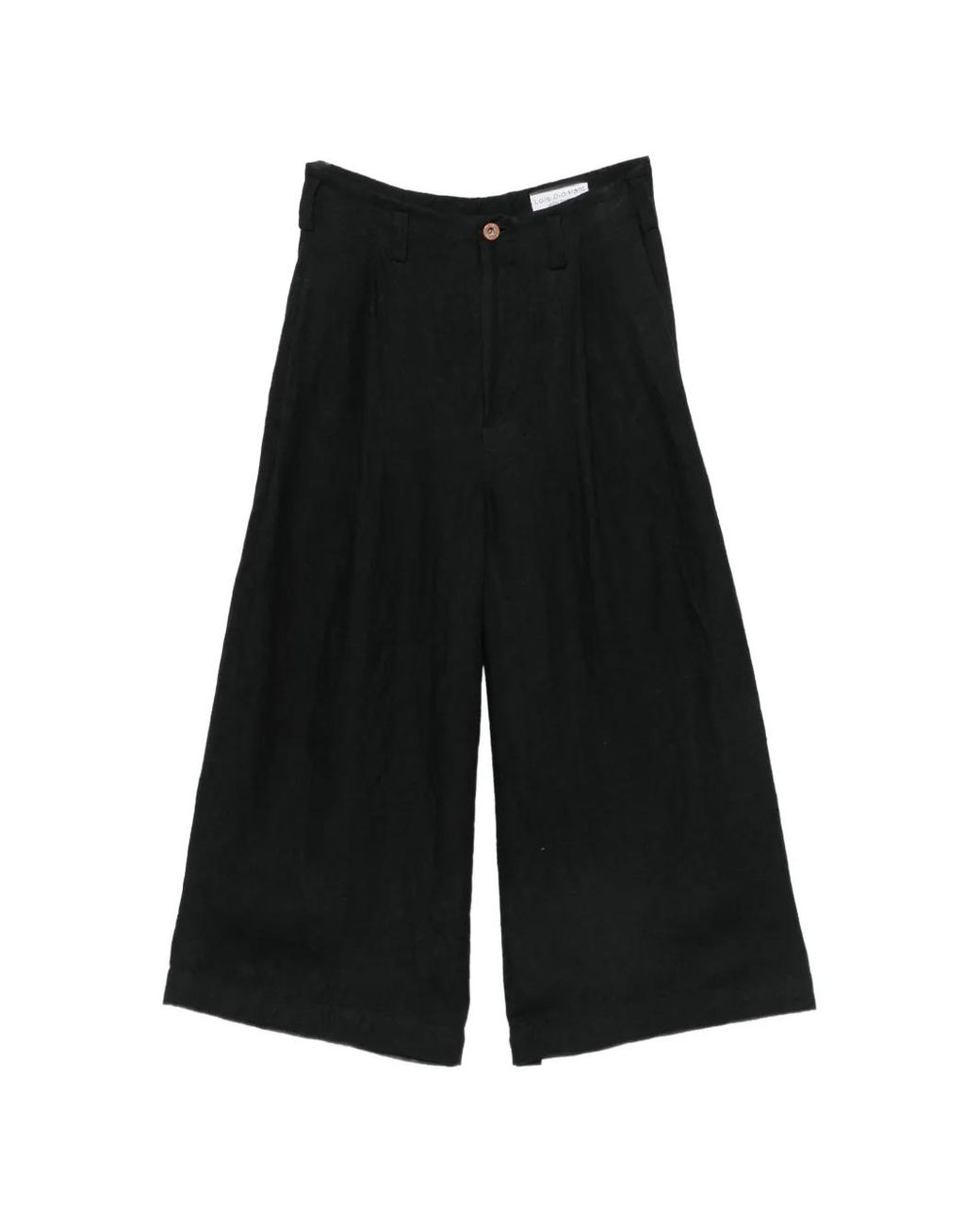 LOÏS DIONISIO Black Pantalon Ample À Design Plissé