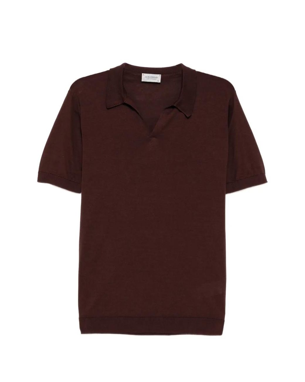 John Smedley Red Noah Skipper Collar Shirt for men