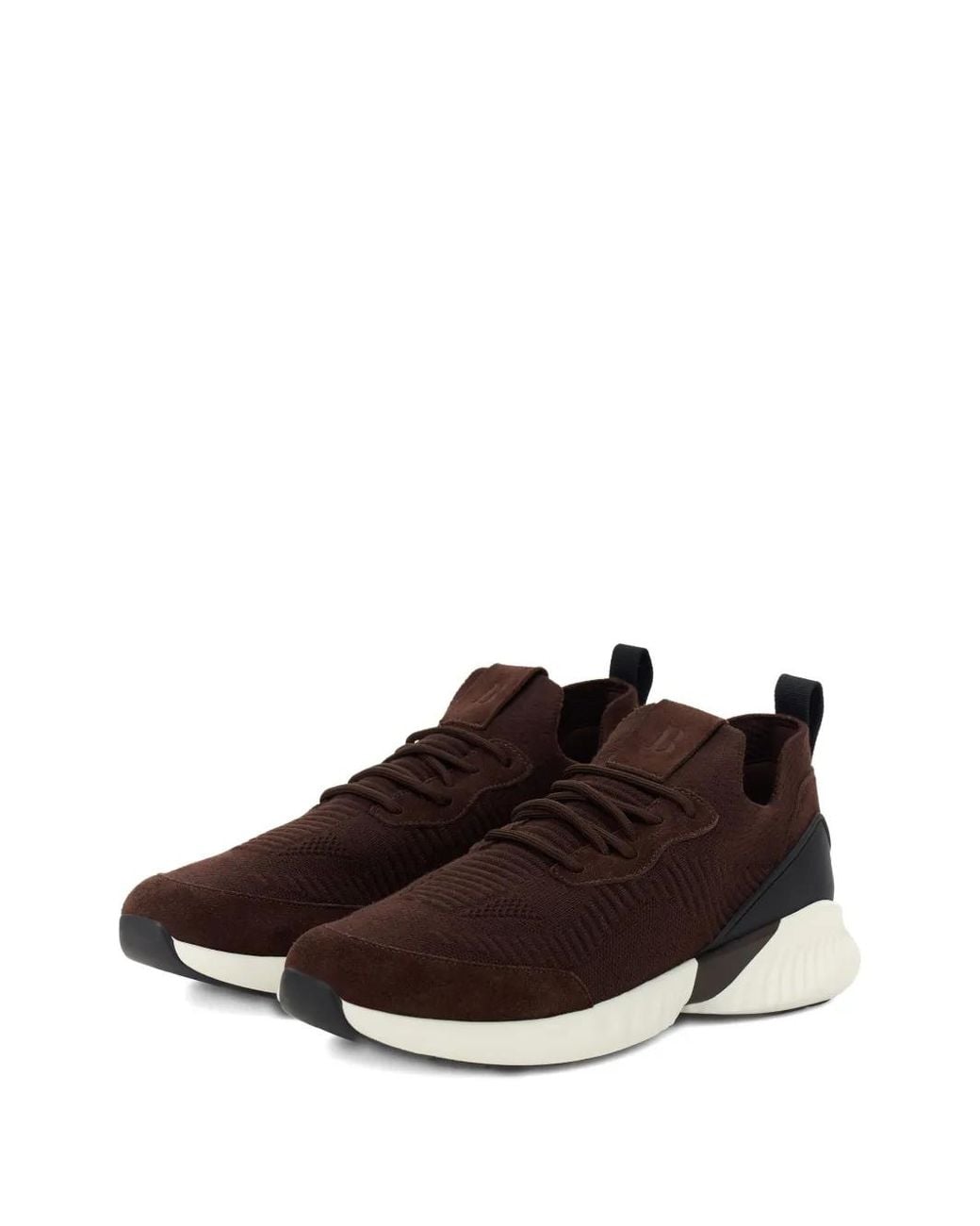 Boggi Brown Willow Wool-Blend Sneakers for men