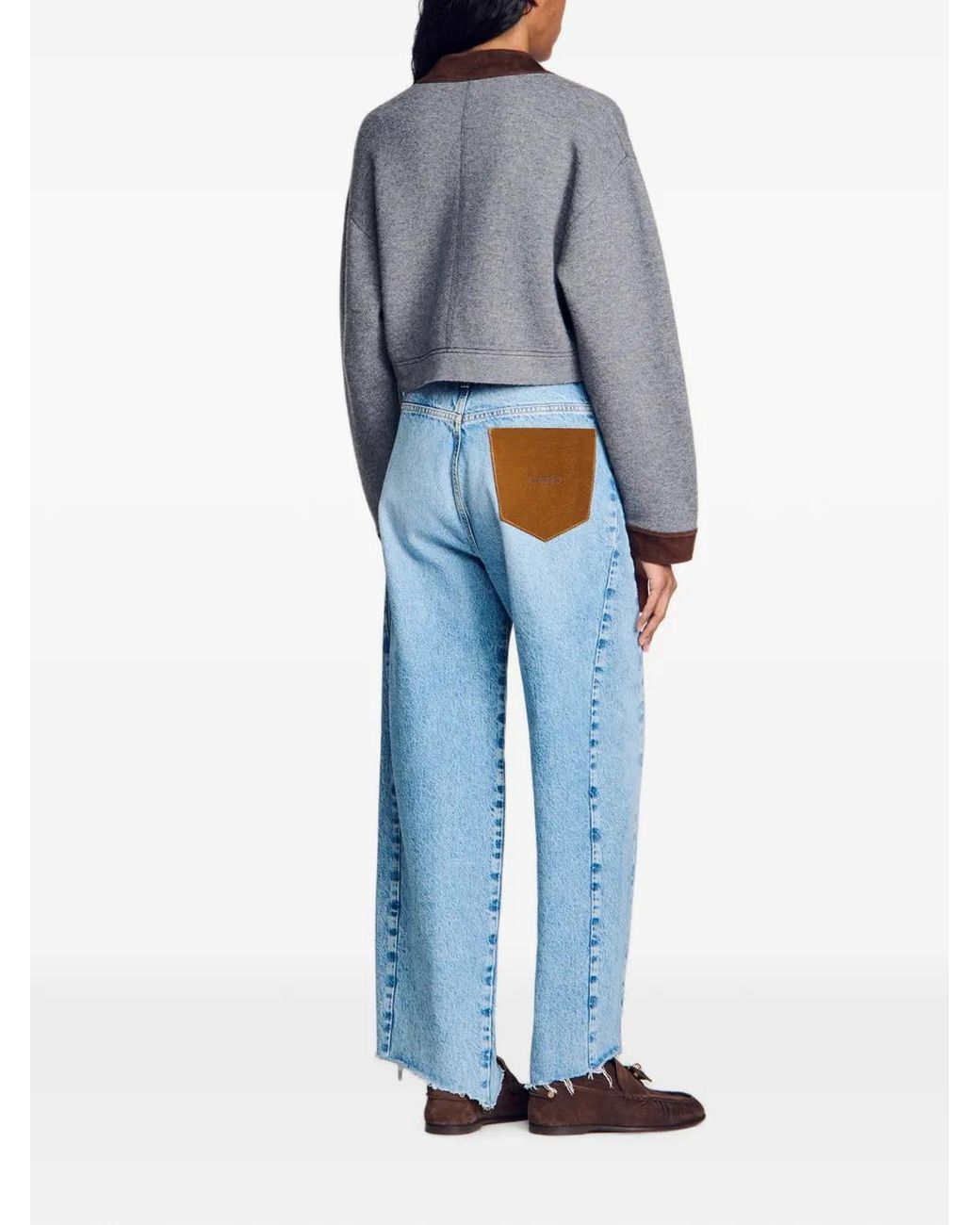 Sandro Black Cropped Cardigan