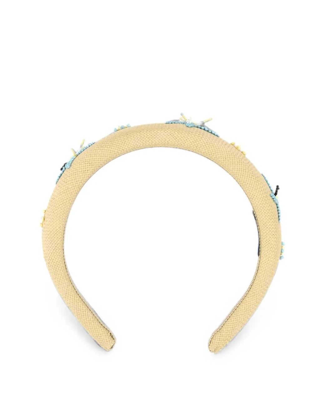Prada Metallic Embroidered Fabric Headband