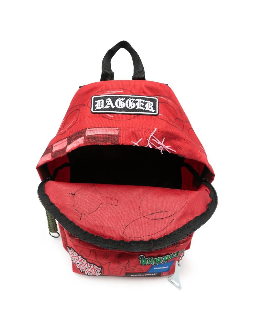 DAGGER Red X Eastpack Patch-Detail Graphic-Print Backpack for men