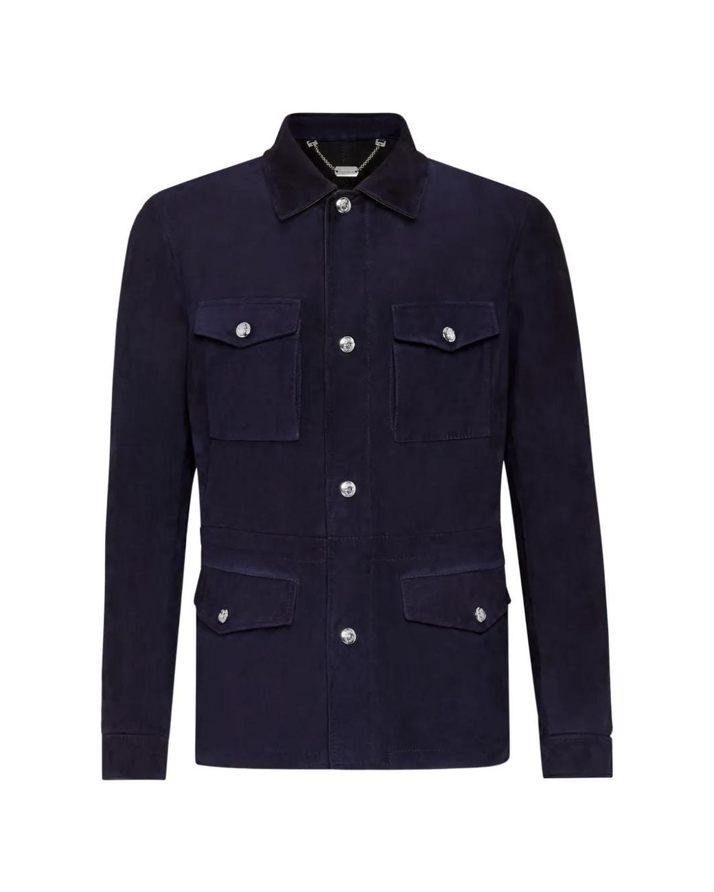 Billionaire Blue Veste En Daim À Boutonnière for men