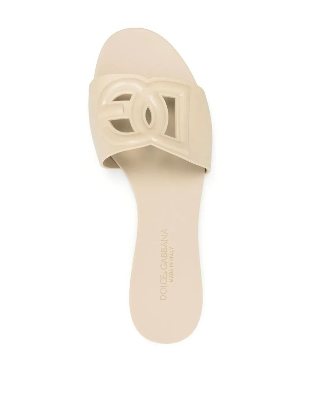 Dolce & Gabbana White Rubber Beachwear Slides