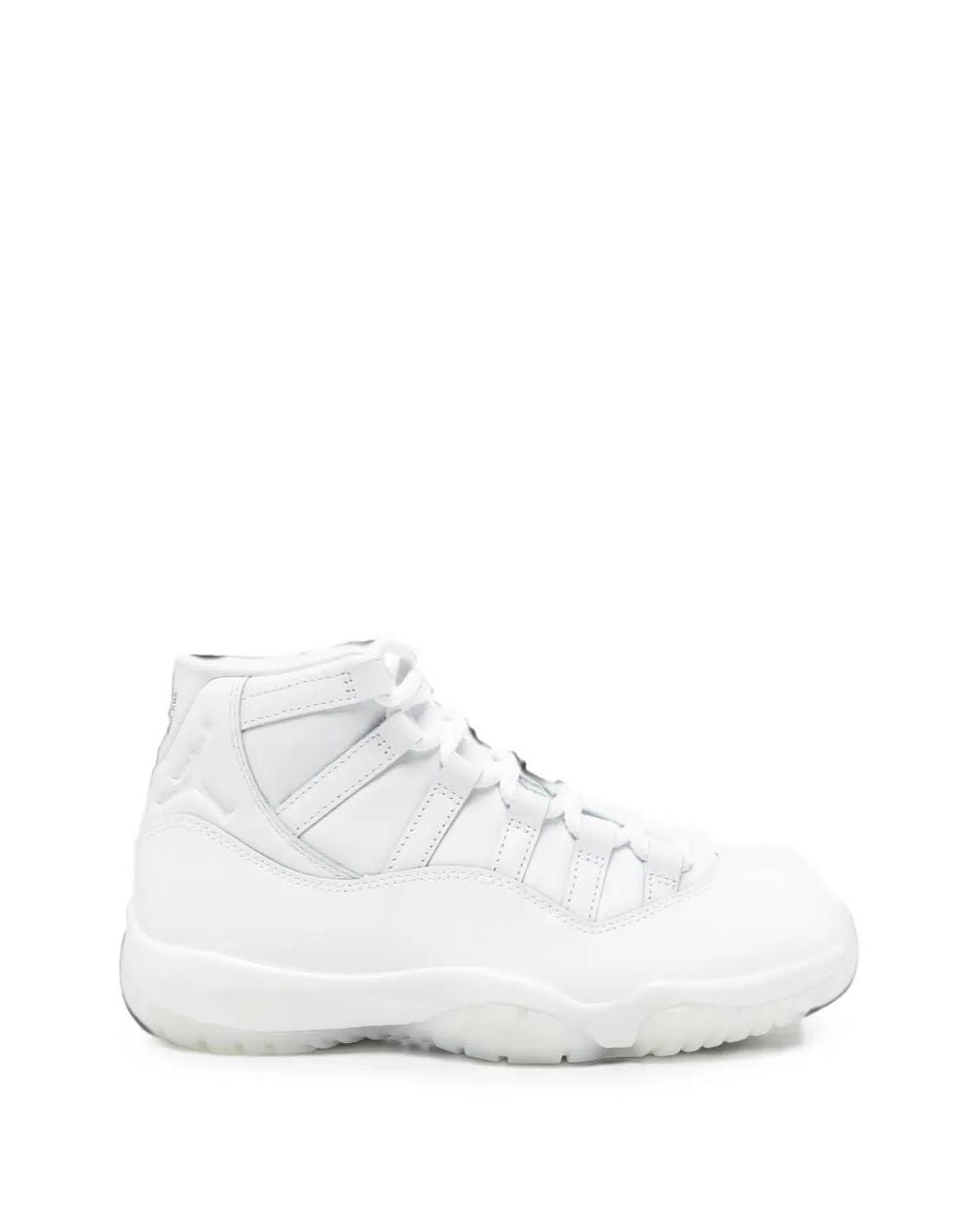 Comme des Garçons White X Air Jordan 11 Leather Sneakers