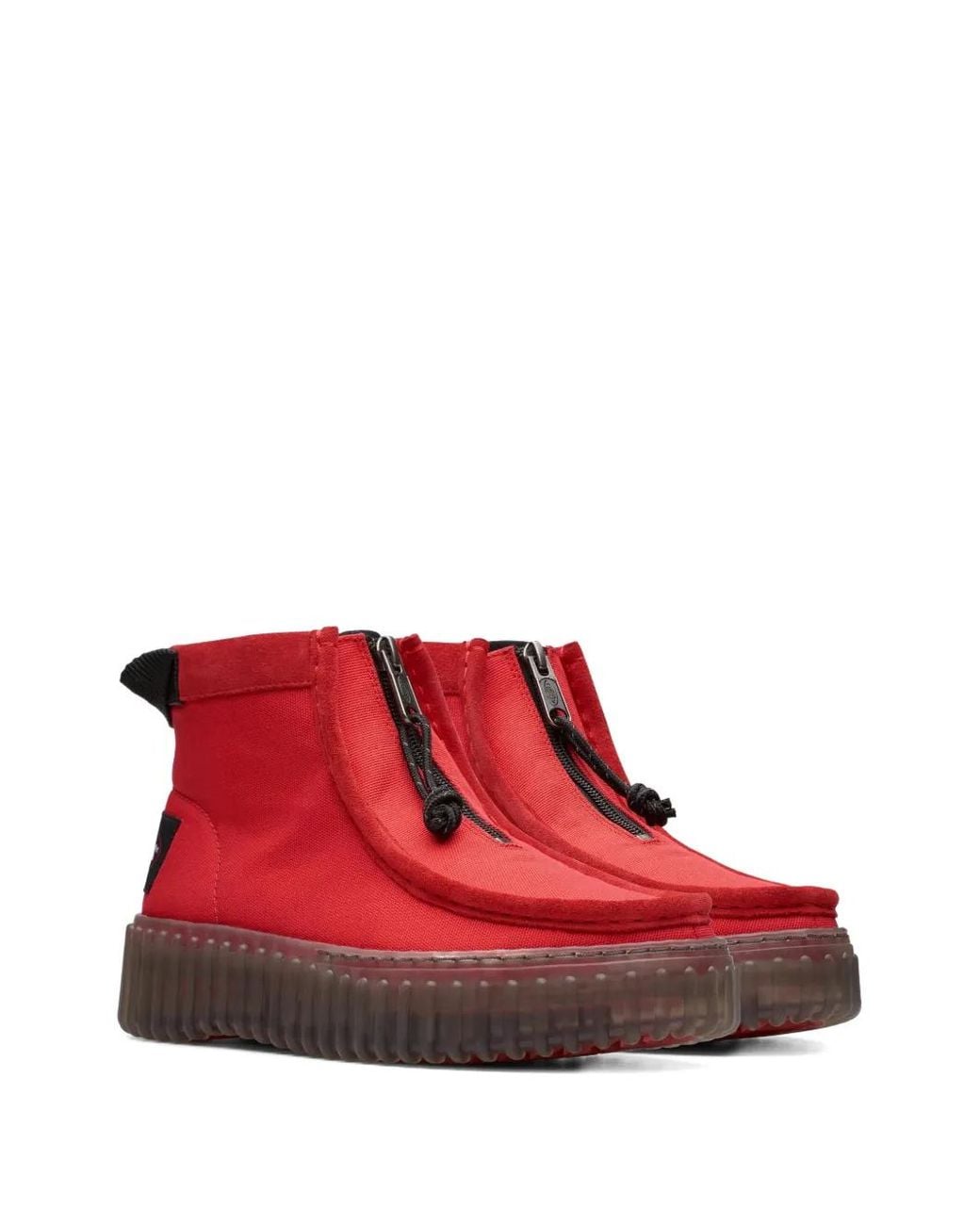 Clarks Red Torhill Zip. Boots
