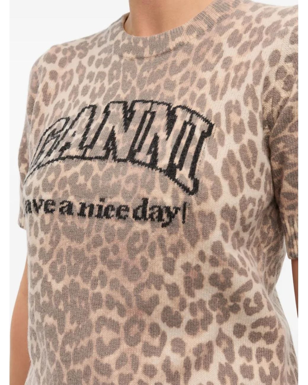 Ganni Natural T-Shirt
