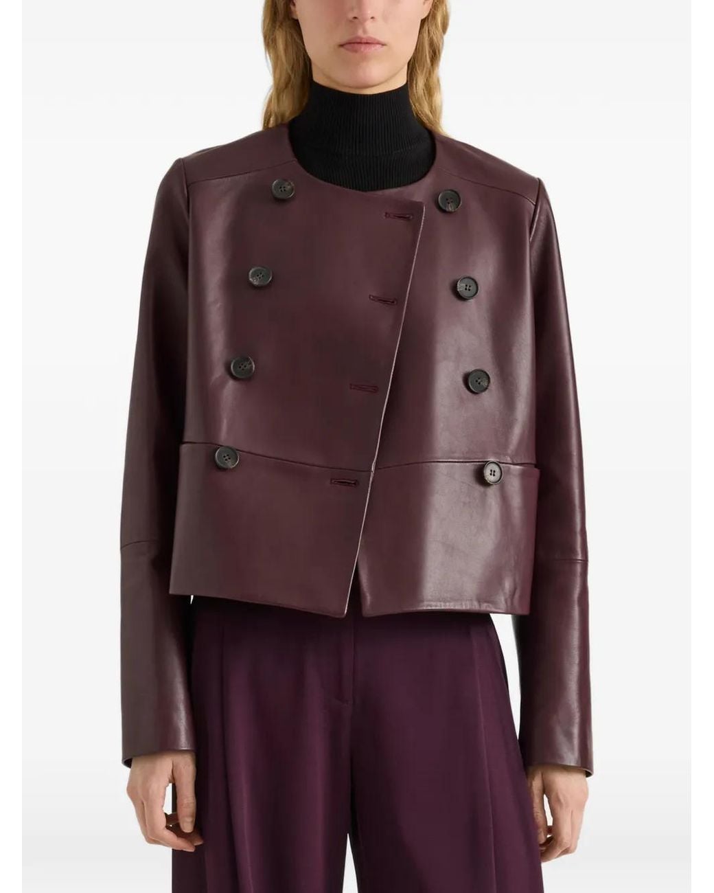 Proenza Schouler Red Veste Courtney En Cuir