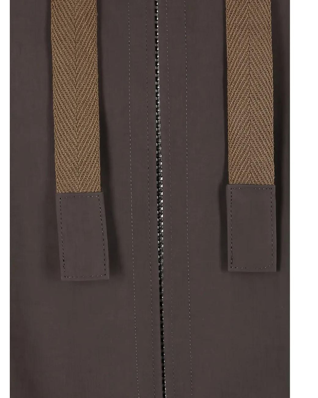 Sacai Brown Full-Zip Drawstring Jacket for men