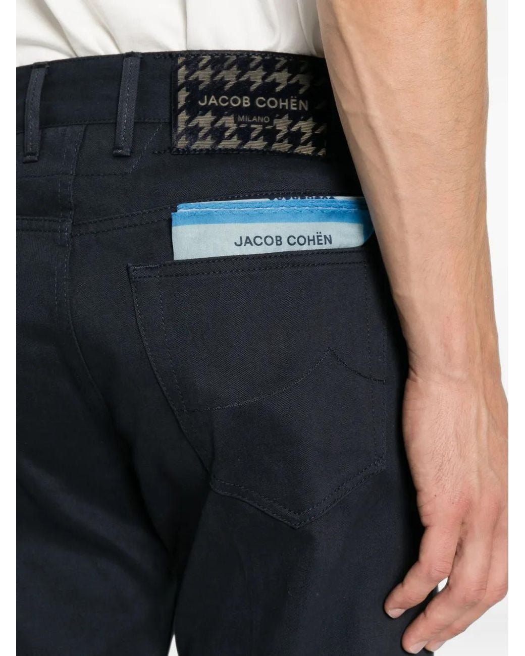 Jacob Cohen Blue Bard Slim-Fit Trousers for men